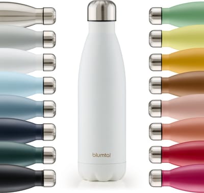 Blumtal Thermosfles - Met dubbele wand - Thermosbeker Koffie, Thee en Koele dranken - Travel Mug - 350ml - Wit
