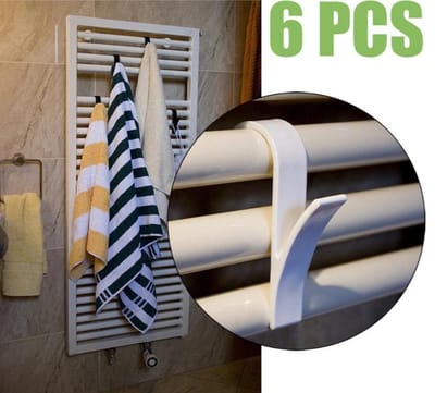 6x Badkamer Haken, Handdoek Haken, Radiator Haken, Handdoek Hangers, Kleding Hangers Verwarming, Verwarmingshaak