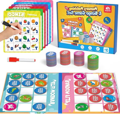 Educatief Bingo Spel voor Kinderen, ABC Alfabet Matchen, Kleurherkenning Activiteiten, Perfect Cadeau voor Kleuters van 3-5 Jaar