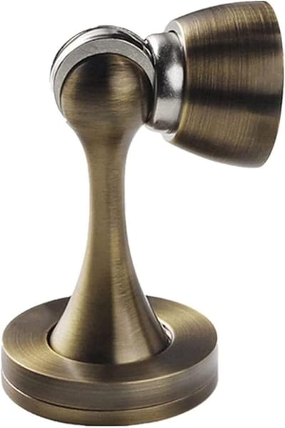 Magnetische Deurstopper - Deurwig Deurstop - Deuren Open Houden - Zwaar Uitgevoerd Metaal - Verstelbare Hoogte - Zwart Geborsteld