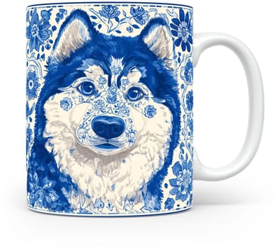 Mok Malamute Beker voor koffie of tas voor thee, cadeau voor dierenliefhebbers, moeder, vader, collega, vriend, vriendin, kantoor, opa, oma, hond, kerst, sinterklaas, verjaardag