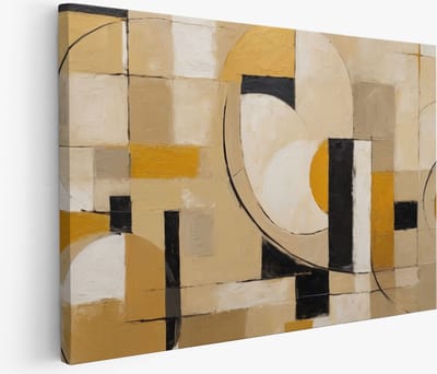 Saammp - Muurcirkel Hout - Schotse Hooglander Koe - Abstract - Kleurrijk - Dieren - Natuur - Ø 80 - Wandcirkel - Wanddecoratie Cirkel - muurdecoratie Woonkamer - Slaapkamer decoratie - Rond Schilderij