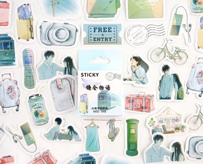 Hiden - Travel stickers - Dagboek - Stickers volwassenen - Stickers kinderen - Decoraties - Plakken - Hobby & Knutselen - Groen