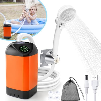 Draagbare Campingdouche - Buitendouchepomp Op De Camping - 3 Sproeistanden - Intelligent Digitaal Display