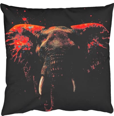 Sierkussens - Kussentjes Woonkamer - 50x50 cm - Olifant - Oranje - Oren