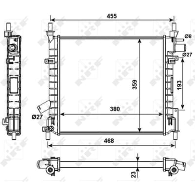 Radiator, motorkoeling NRF 53989