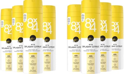 8x4 Deo Spray - No.16 Splashy Citrus 8 x 150 ml - Voordeelverpakking