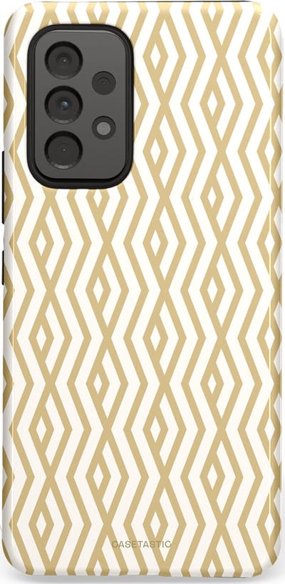 Casetastic Hoesje Geschikt voor Samsung A53 - Stijlvolle Beschermende Duo-layer Case - Art Deco Goud