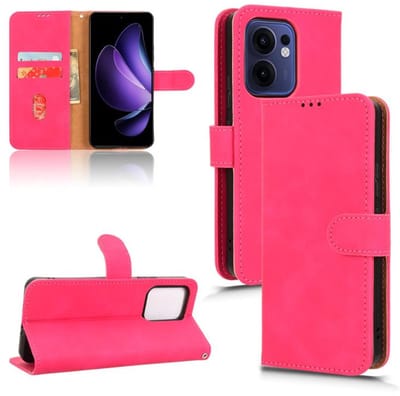 Luxe mat roze agenda book case hoesje - telefooonhoesje geschikt voor OPPO Reno13 F 5G / Reno 13 F 5G