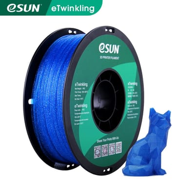 eSun eTwinkling-PLA Blauw glitter / Blue 1 kg - 1.75mm - 3D printer filament - Flevo Print