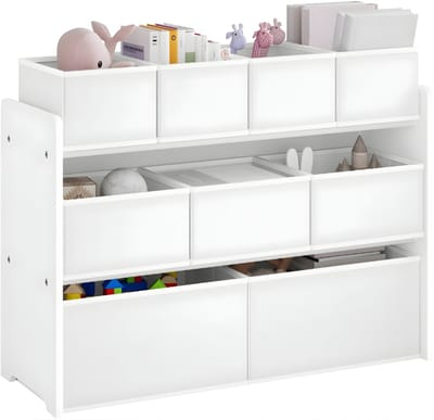 Florixa® Speelgoedkast - Opbergkast KindeFlorixa - Opbergkast Speelgoed - Speelgoed Kast - Speelgoedrekt - Wit - 60cm x 30cm x 60cm; 6.5 kg
