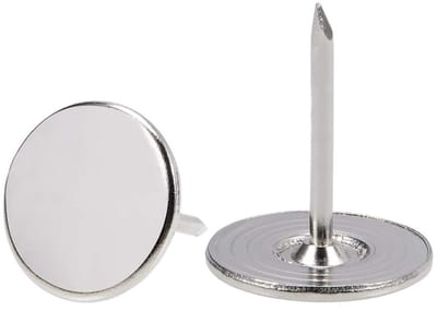 NTH products- Pushpinnen 100 stuks - Zwaar belastbare platte kop - Decoratieve duimspijkers - Duurzaam metaal - Klassiek brons - Voor muur en prikbord