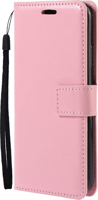 Hoes - Met Pasjeshouder - Geschikt voor Samsung Galaxy S23 - Luxe Bookcase Portemonee - Flip Case - Kunstleer Book Case - Flipcase - Book Cover - Walletcase - PortemonneeHoes - Lichtroze