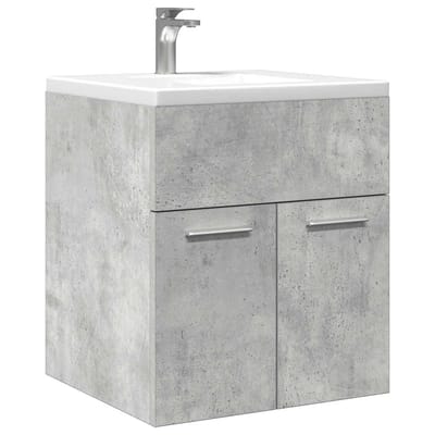 vidaXL - Wastafelkast - 41x38,5x46 - cm - bewerkt - hout - betongrijs