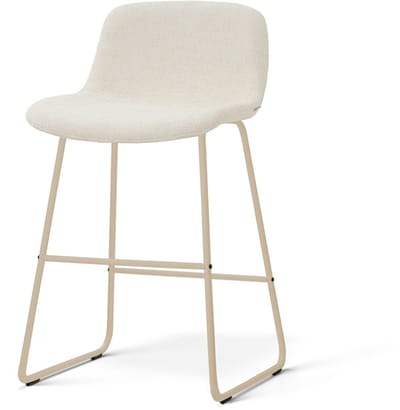 Nolon Nino-Mats Barkruk Cottonbeige - Beige Onderstel - 65 Cm - Barstoel - Modern - Stoffen