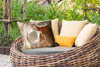 Buitenkussens - Tuin - Kokosnoot - Water - Beige - Spetters - 50x30 cm