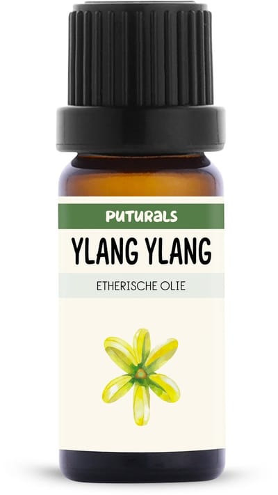 Puturals Ylang Ylang Olie 100% Natuurlijk - 10ml - Puur en Vegan - Ylang Ylang Etherische Olie voor Huid, Haar en Aromatherapie