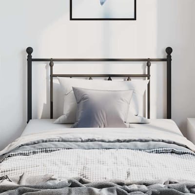 vidaXL - Vervangend - hoofdbord - 100 - cm - metaal - zwart