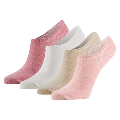 Apollo - Sneakersokken biologisch katoen - Multi color - Maat 35/38 - 3 Paar - Sneakersokken dames - Footies - Biologisch - Sneakersokken dames 35-38