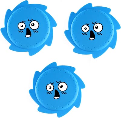 ZVD 3-pack waterspuitende strandfrisbees – Zacht siliconenmateriaal – Ideaal voor waterspelletjes – Herbruikbare siliconen sproeischijven – Handwerp-waterspeelgoed – Perfect voor zomerse strand- en zwembadactiviteiten – Blauw