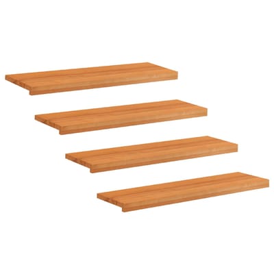 vidaXL - Traplopers - 4 - st - 90 - x - 25 - x - 2 - cm - Lichtbruin - Massief - beukenhout