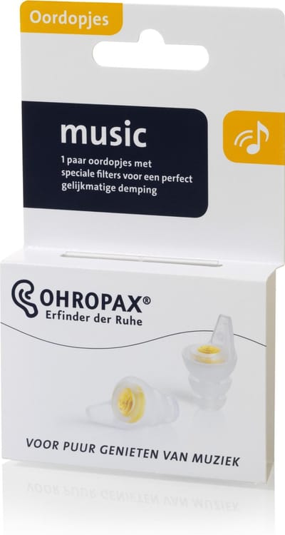Ohropax Music Filteroordoppen - Gehoorbescherming voor Concerten & Festivals - SNR 19 dB - 1 Paar