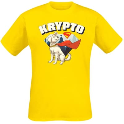Superman T-shirt - 2025 - Krypto The Superdog - M tot XXL - voor Mannen - geel