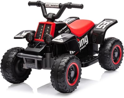 Elektrische Kinderquad 6V met LED-Verlichting en Muziek – Oplaadbare ATV voor Kinderen vanaf 3 Jaar – Zwart