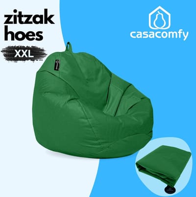 Casacomfy Zitzakhoes – Pear XXL – Zonder Vulling – Groen – Stoffen Bekleding – Volwassenen & Kinderen