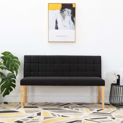 vidaXL - Bankje - 140 - cm - fluweel - zwart