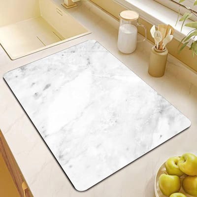 Afdruipmat voor Keuken Aanrecht, Afdruipmat voor Spoelbak, Bar Absorberende Mat, Gemarmerde Kom- en Afwasdroogmat, Onderzetter, Isolatiemat 30*40CM