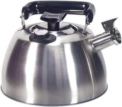 Fluitketel met Thermometer - Waterkoker Gasfornuis - Water Koken - 304 Roestvrij Staal - 3.5L - Zilverkleurig