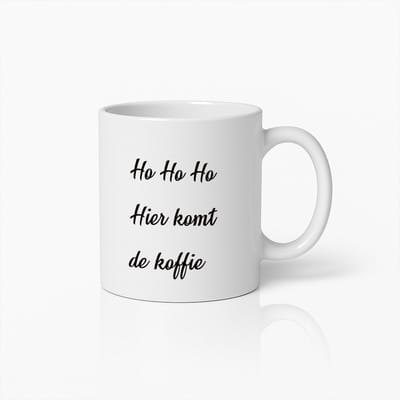 Ho Ho Ho Koffiemok – Grappige Kerst Koffiebeker voor Feestelijke Koffieliefhebbers
