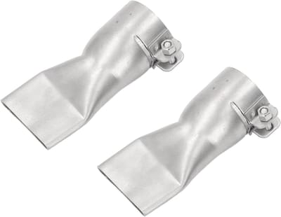 Set van 2 Stuks 40mm Platte Lasmondstukken van Roestvrij Staal voor Hittebestendige Hittepistolen, Geschikt voor Laswerk en Thermisch Behandelen