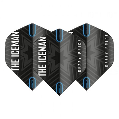 Red Dragon Gerwyn Price Black & Grey Snowflake - Dart Flights