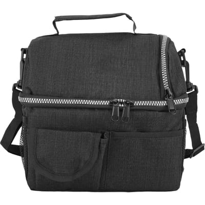 Geïsoleerde Lunchtas Oxford Stof Grote Capaciteit Lekdicht Dubbellaags Picknicktas voor Werk Kantoor gray