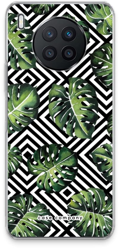 Case Company® - Hoesje geschikt voor Huawei Nova 8i hoesje - Geometrische jungle - Soft Cover Telefoonhoesje - Bescherming aan alle Kanten en Schermrand