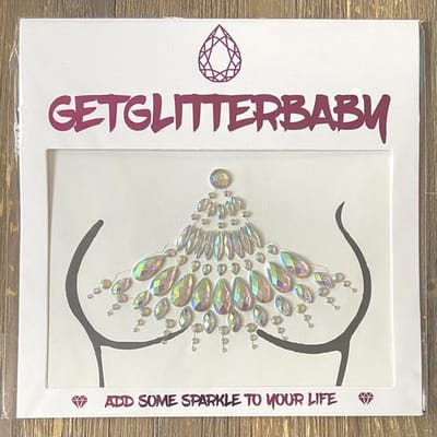 GetGlitterBaby® - Glitter Face Body Jewels / Festival Glitters / Strass Steentjes / Plak Diamantjes voor Lichaam en Gezicht / Rhinestones - Zilver / Diamond