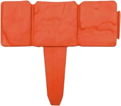 Gazonrand 10 stuks - Tuinrand decoratief - Tuin op orde - Flexibel aanpasbaar - 2.5 meter totaal - Oranje