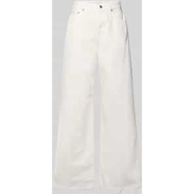 Wide leg jeans van puur katoen