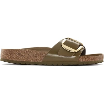 Dames muiltjes Birkenstock Madrid Big Buckle Natural Leather Patent