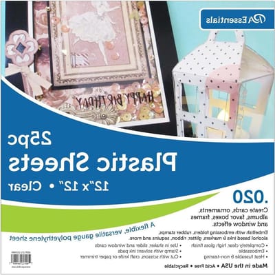 Plastic Plaat - Kunststof vel - Scrapbooking projecten - Helder 0.20 inch dik - 12x12 inch - Transparant