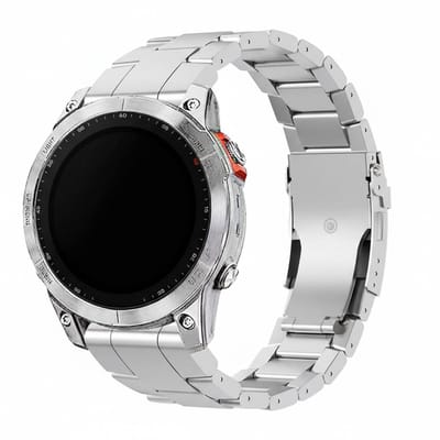 Titanium bandje - geschikt voor Garmin Fenix 5 (PLUS) / 6 (Pro) / 7 (Pro) / 8 (47 mm) / E (47 mm) / Epix (Pro) (2) 47 mm / Approach S60/S62/S70 47 mm / MARQ / Instinct 1/2/3 - zilver