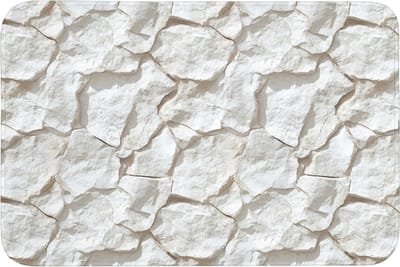 WC mat 90x60 cm - Antislip - Structuur - Rots - Wit - Toiletmat - Vloermat - Douchemat - Toilet tapijt - Toiletmatten