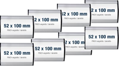 8 pack bewegwijzeringsborden/formaat 52x100mm/wegwijs bordjes/aluminium deurbordjes/naambordje kantoor/route bordje/aanwijs bordje/zelfklevend/verwijs bord/ informatie bord.