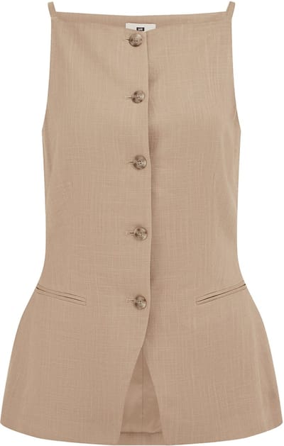 WE Fashion Dames THE LINEN GILET