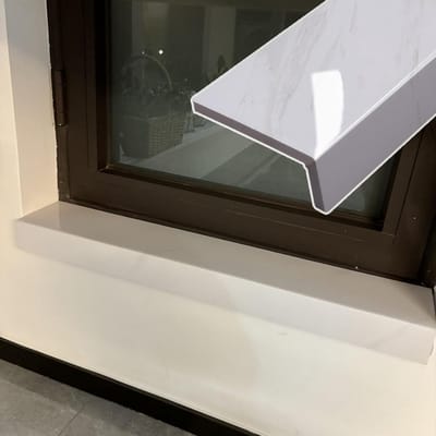 Vensterbank Afdekplaat - Beschermend Paneel - Woonkamer Decoratie - Getextureerd Acryl - Aanpasbaar Formaat - Grijs