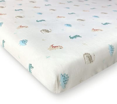 Walra Hoeslaken Tiny Saurus - 60x120 - 100% Katoen (BCI) - Groen
