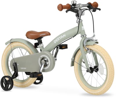 Deryan Luxe Kinderfiets 14 inch - 3 in 1 - Loopfiets - Groen