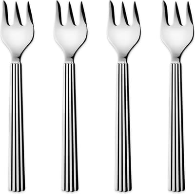 Georg Jensen Taartvork Bernadotte 15,5 Cm Rvs Zilver 4 Stuks